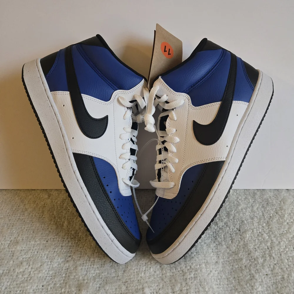 Men’s Nike Court Vision Mid Shoe-Royal Blue/White/Black Size 11 Brand New WT - Picture 5 of 12